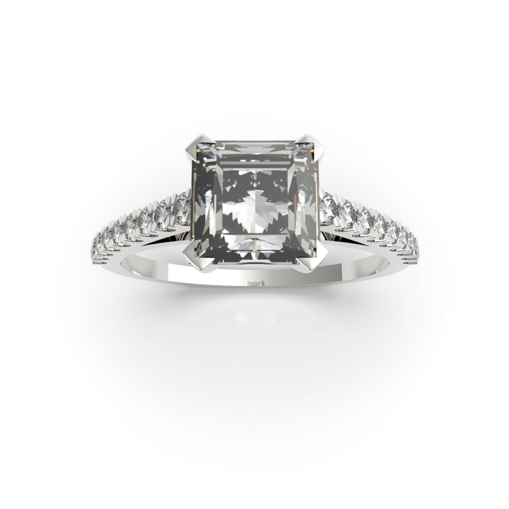 Anello Solitario diamante cuscino - BP08