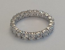 Wedding ring paved with round diamonds - BA02