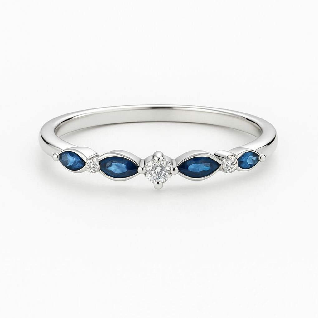 Alliance saphirs et diamants naturels