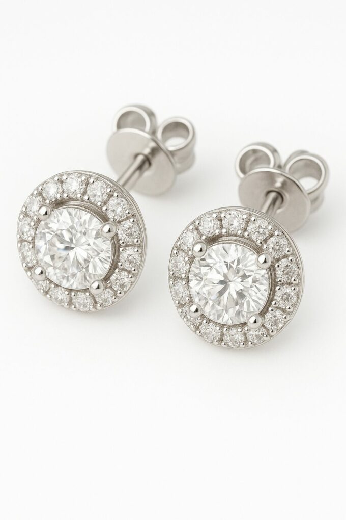 Boucles d'oreilles diamants naturels