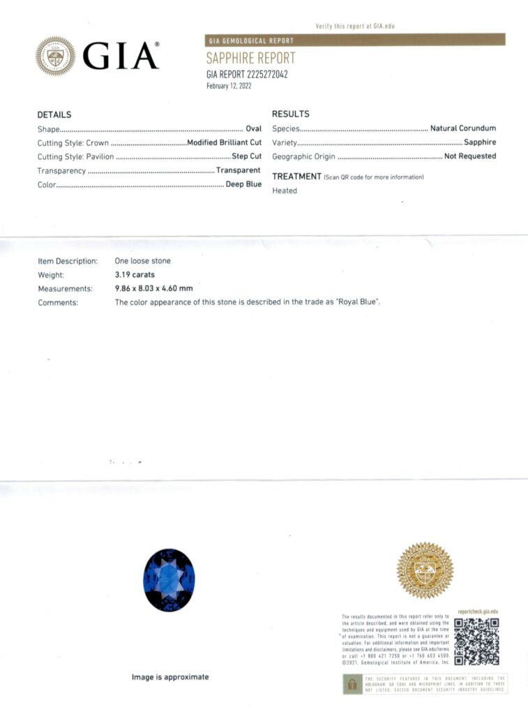 Saphir Naturel - Taille ovale - 3.19 Cts
