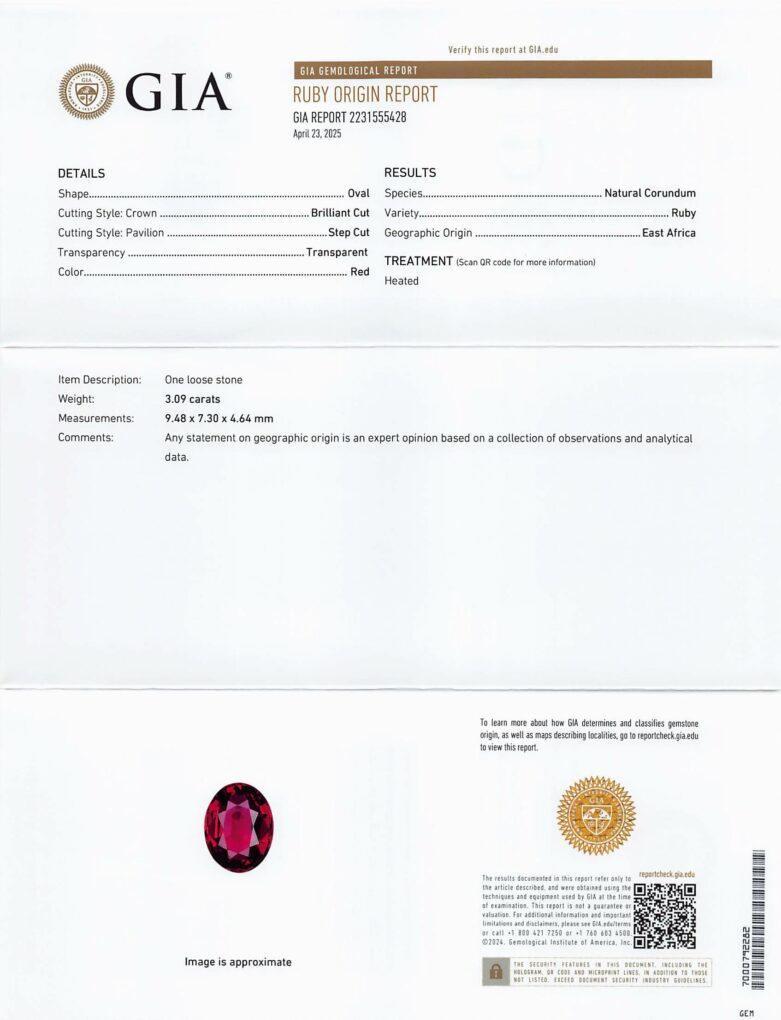 Rubis Naturel - Taille ovale - 3.09 ct