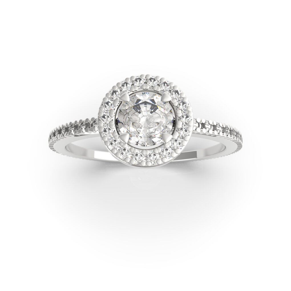 Diamond halo ring - BP09