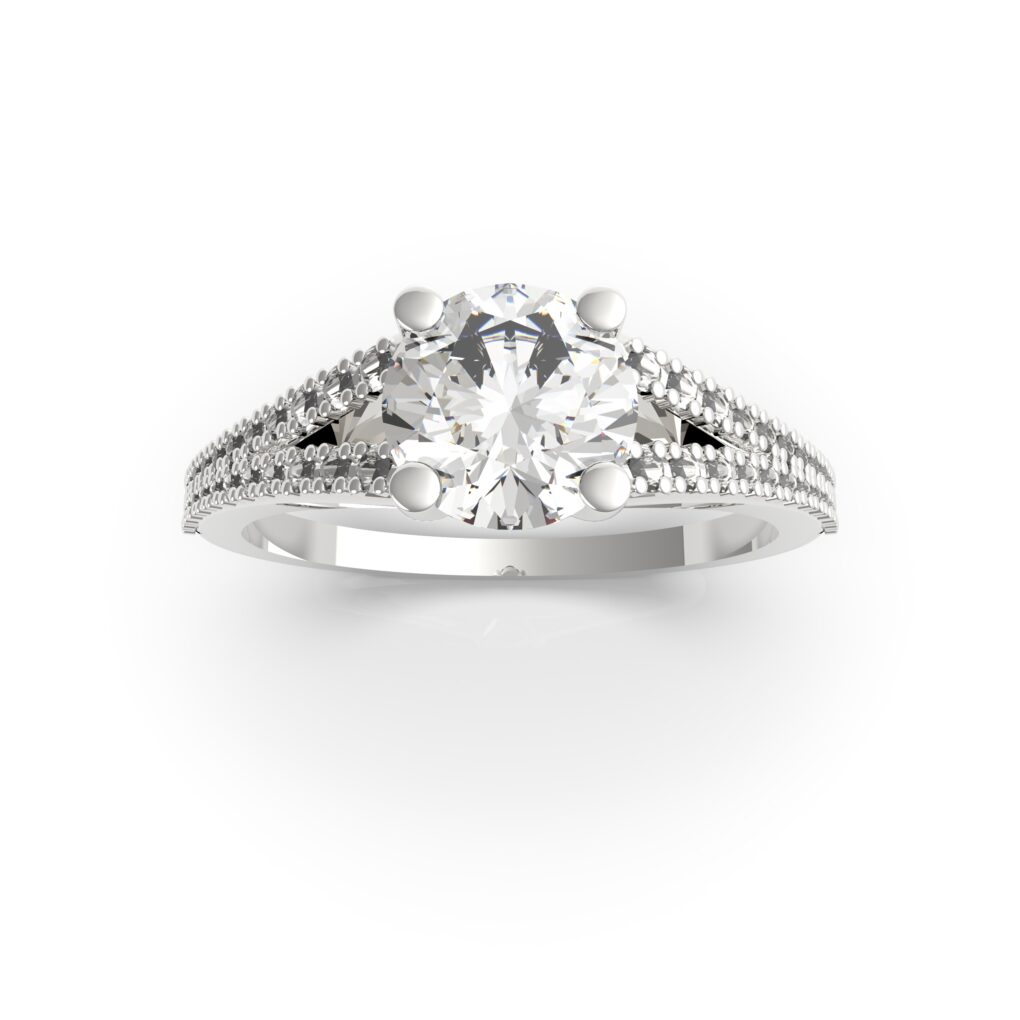 Asymmetric pave diamond ring - BP10