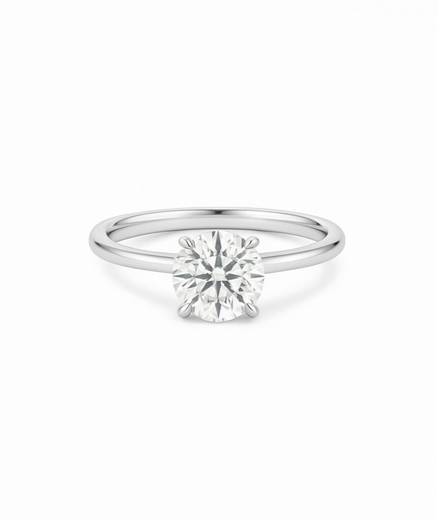 Solitaire Diamant naturel - or 18K