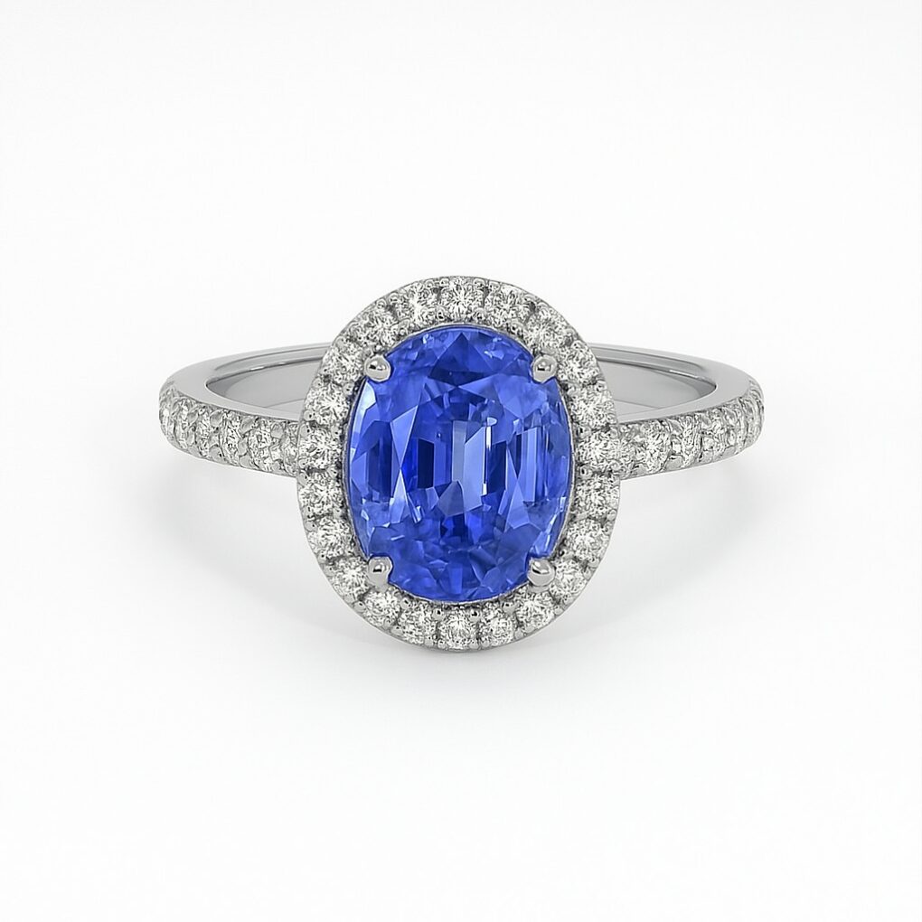 Bague saphir et diamants