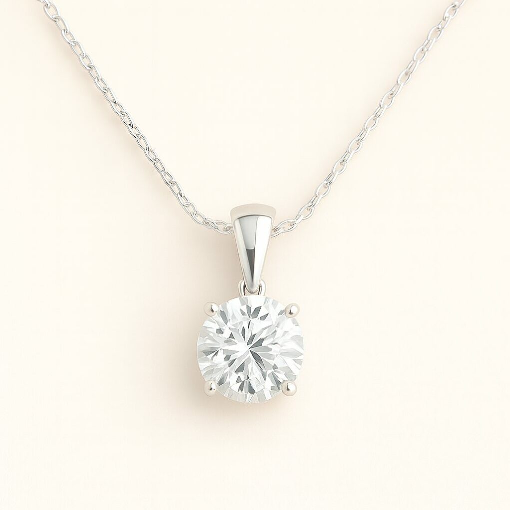 Pendentif diamant avec bélière