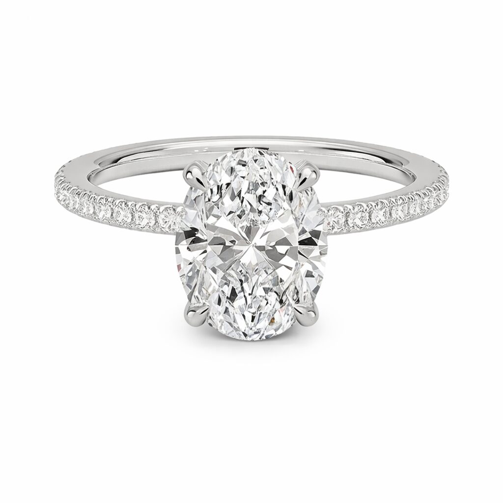 Bagues pavage diamants