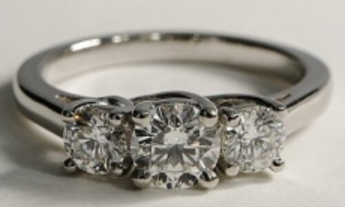 3 diamants montés sur bague