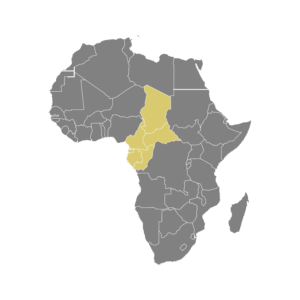 carte de l'Afrique Centrale