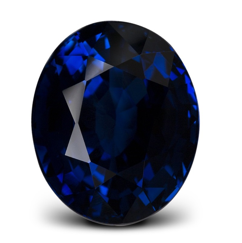ravissant saphir bleu, taille ovale